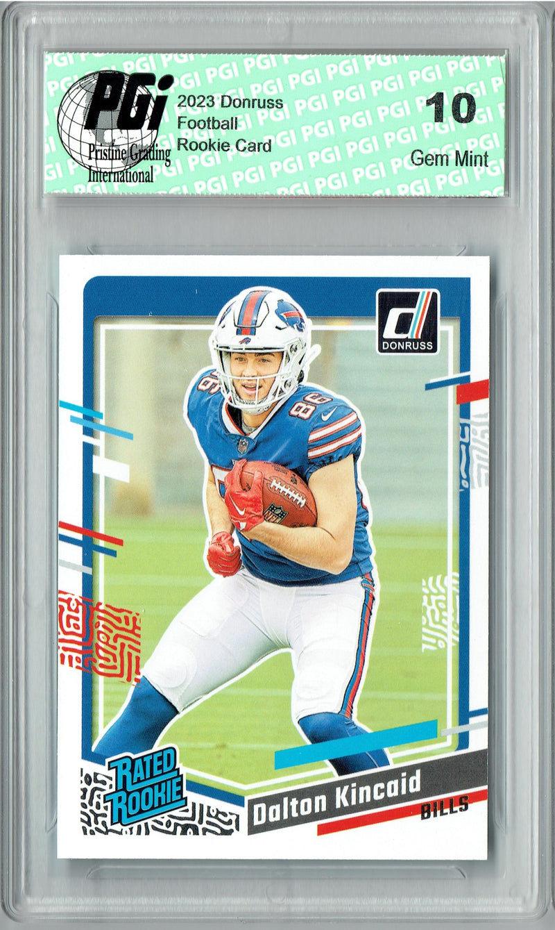 Dalton Kincaid 2023 Donruss Football ##308 Rated Rookie Card PGI 10