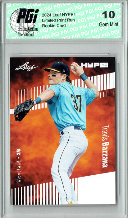 Travis Bazzana 2024 Leaf Hype #156A Only 5000 Made Rookie Card PGI 10