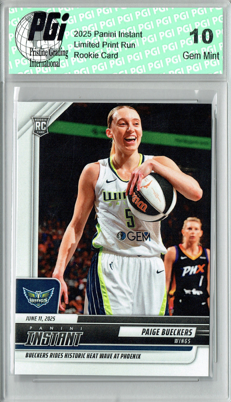Paige Bueckers 2025 Panini Instant #61 Only1533 Made Rookie Card PGI 10