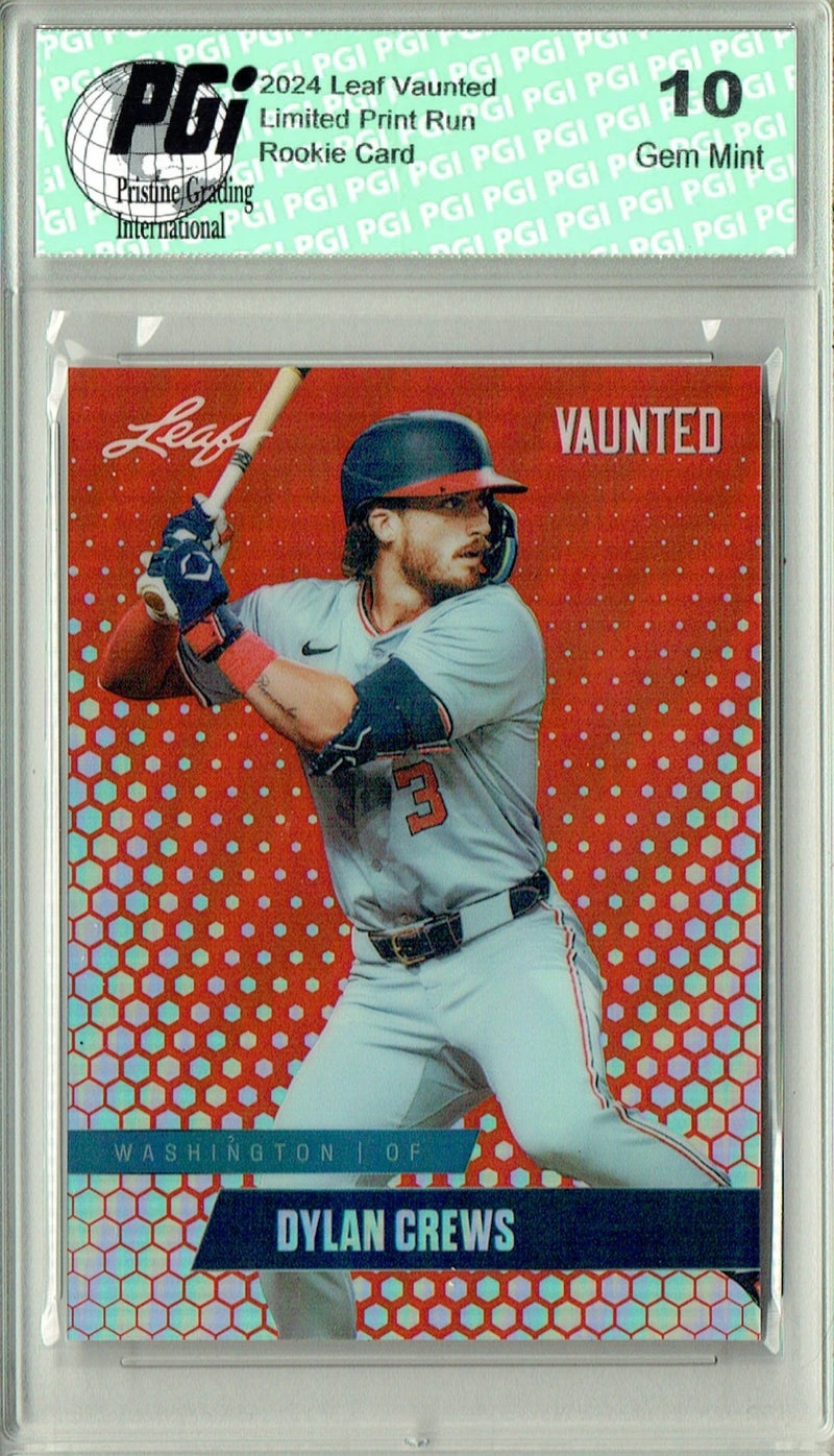 Dylan Crews 2024 Leaf Vaunted Metal #VM-08 Red #1 of 2 Made Rookie Card PGI 10