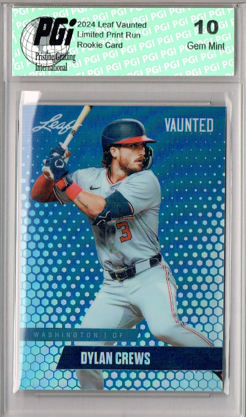 PGI 10 Dylan Crews 2024 Leaf Vaunted Metal #VM-08 Blue 20 Made Rookie Card