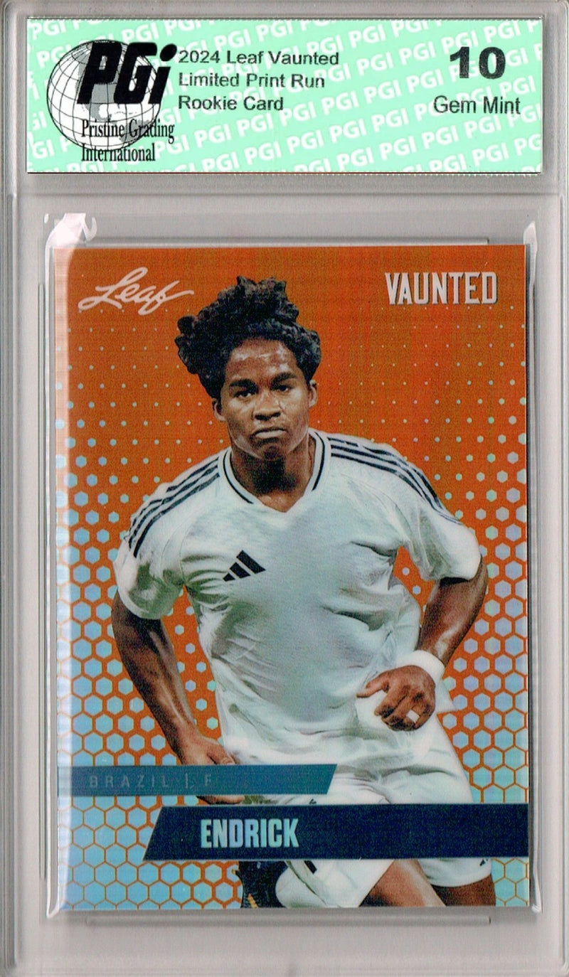 Endrick 2024 Leaf Vaunted Metal #VM-04 Orange Only 3 Made Rookie Card PGI 10