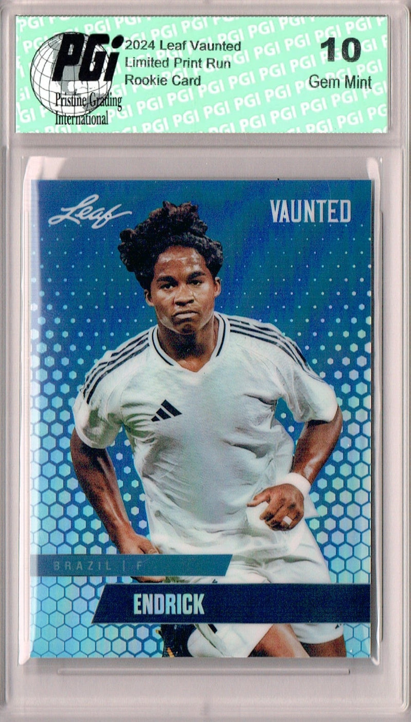 Endrick 2024 Leaf Vaunted Metal #VM-04 Blue 20 Made Rookie Card PGI 10