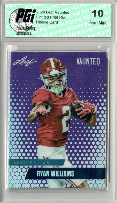 Ryan Wlliams 2024 Leaf Vaunted Metal #VM-15 Purple 15 Made Rookie Card PGI 10