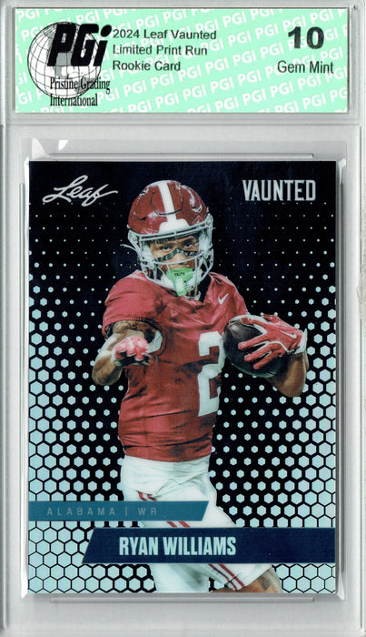 Ryan Wlliams 2024 Leaf Vaunted Metal #VM-15 Black 7 Made Rookie Card PGI 10