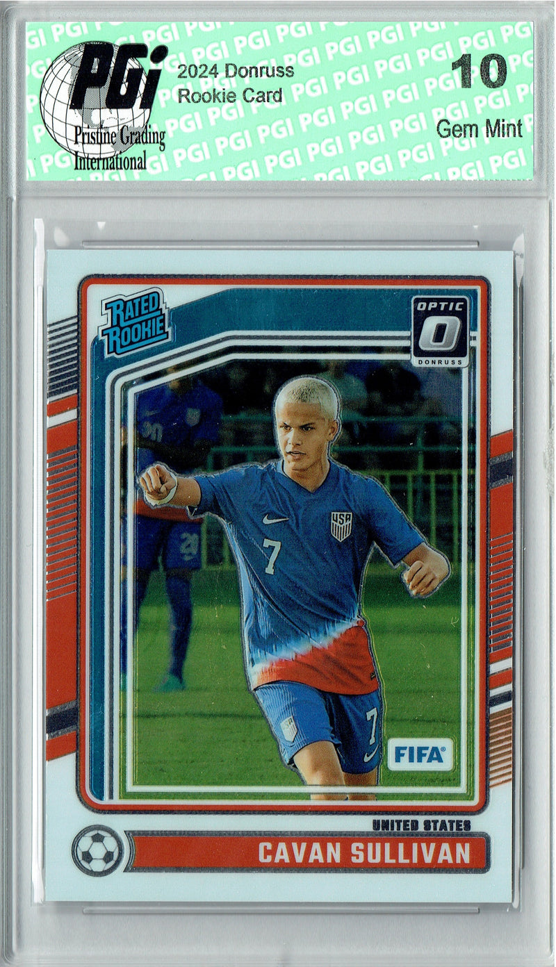 Cavan Sullivan 2024 Optic #184C Rookie Card PGI 10