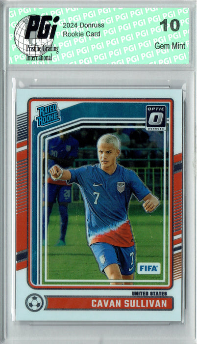Cavan Sullivan 2024 Optic #184C Rookie Card PGI 10