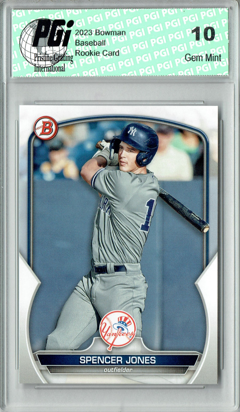 Spencer Jones 2023 Bowman Draft #BD-196 New York Yankees Rookie Card PGI 10