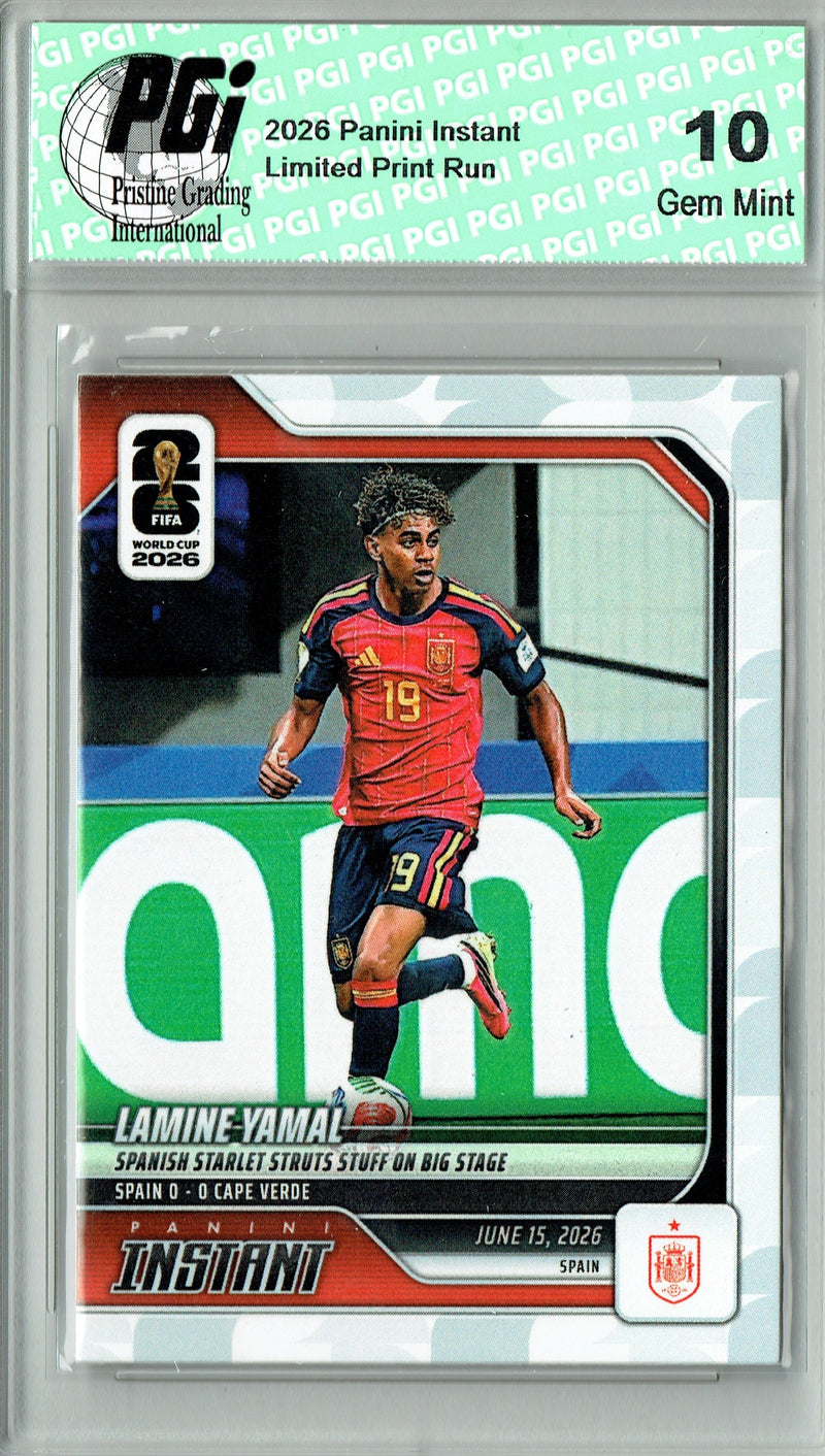 Lamine Yamal Trading Card 2026 Panini Instant #30 Struts His Stuff, PGI 10, Spain Soccer