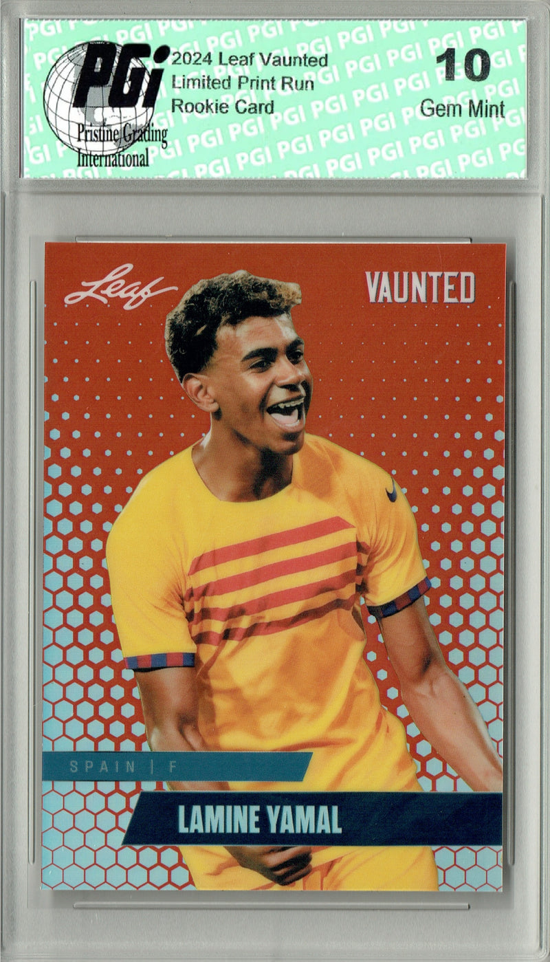 Lamine Yamal 2024 Leaf Vaunted Metal #VM-10 Red Only 2 Made Rookie Card PGI 10