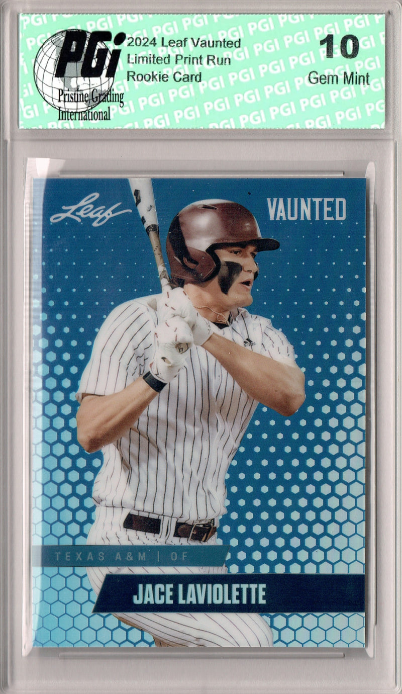Jace LaViolette 2024 Leaf Vaunted Metal #VM-05 Blue 20 Made Rookie Card PGI 10