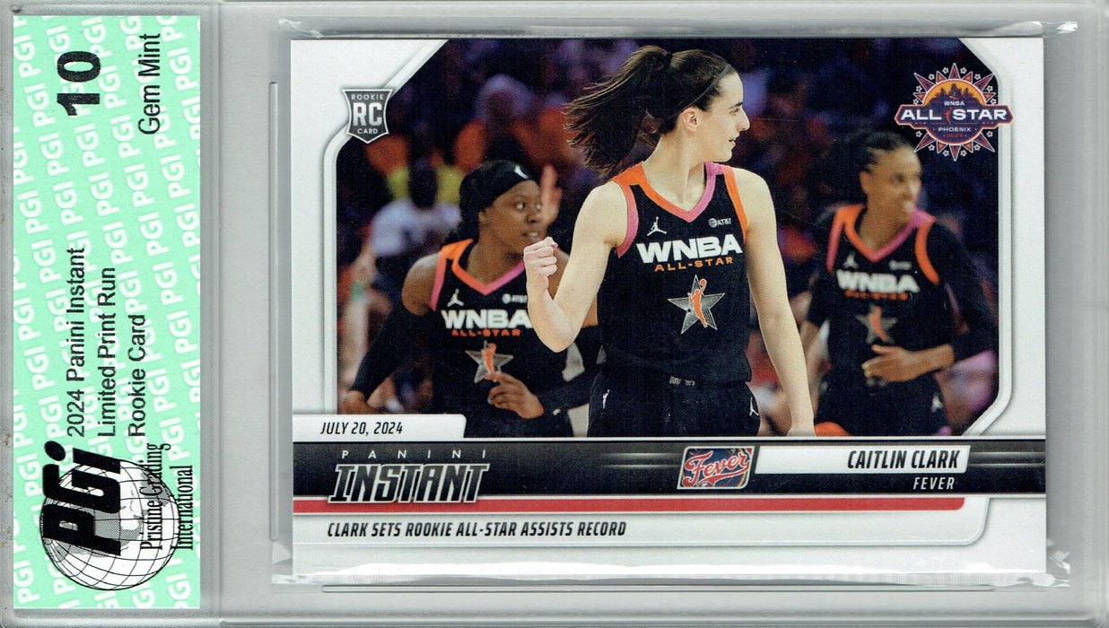 Caitlin Clark 2024 Panini Instant #162 All-Star Record Rookie Card PGI 10