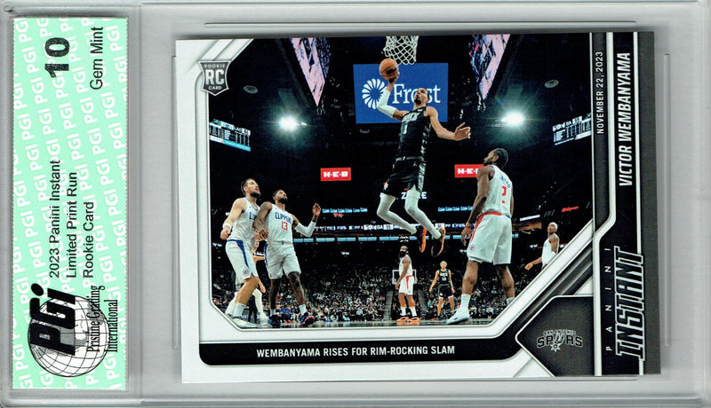 Victor Wembanyama 2023 Panini Instant #98 Slam Just 5530 Made Rookie Card PGI 10