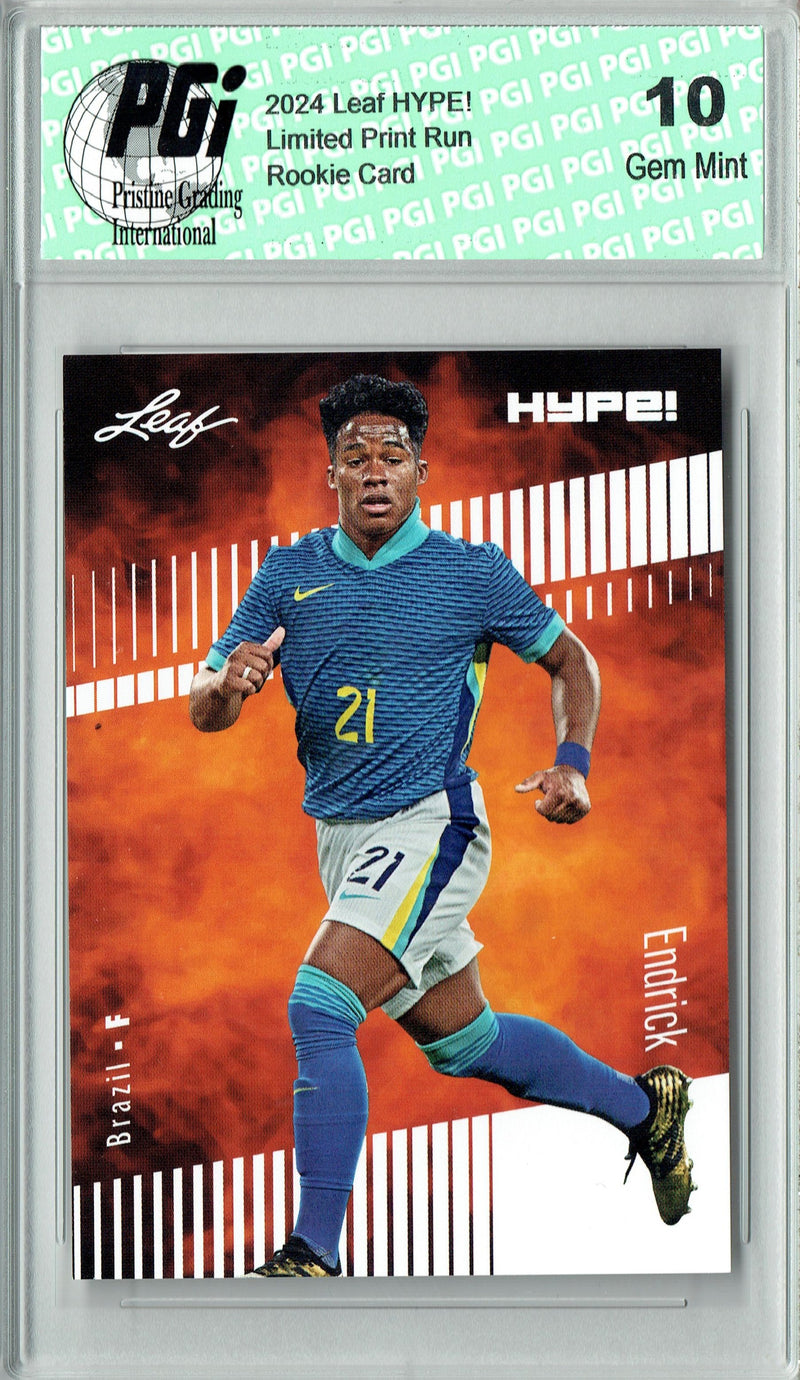 Endrick 2024 Leaf Hype #143 Only 5000 Made Rookie Card PGI 10