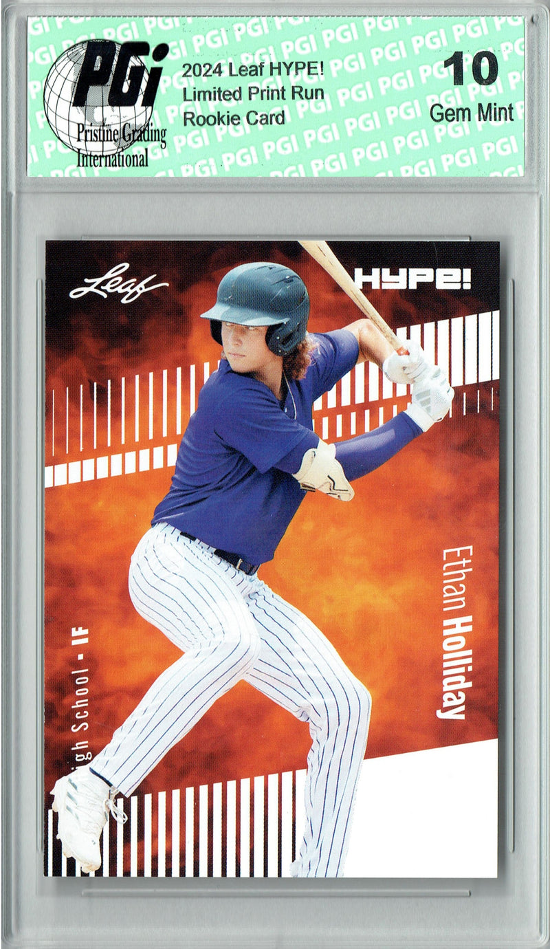 Ethan Holliday 2024 Leaf Hype #144A Only 5000 Made Rookie Card PGI 10