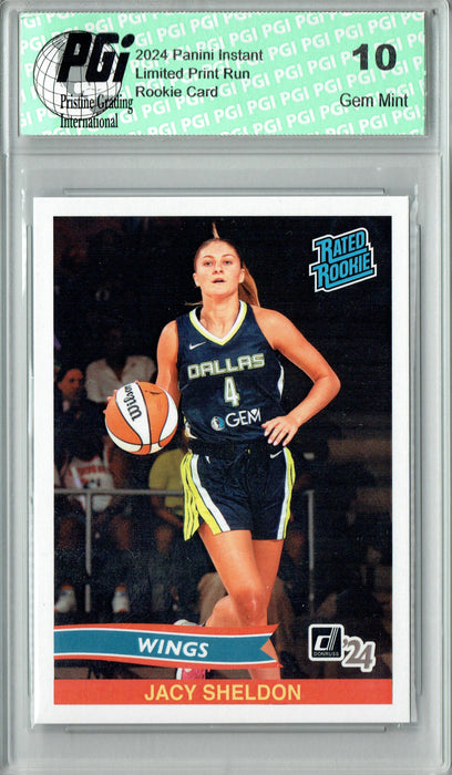 Jacy Sheldon 2024 Panini Instant #RRR-7 Retro Rated Rookie Rookie Card PGI 10