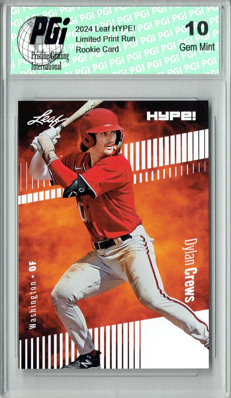 Dylan Crews 2024 Leaf Hype #142 Only 5000 Made Rookie Card PGI 10