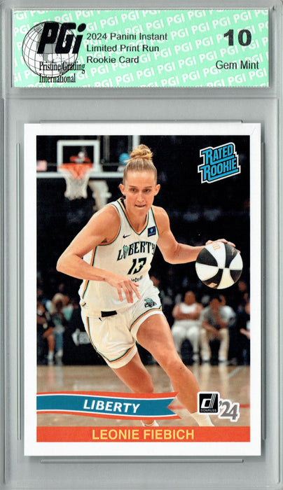 Leoni Fiebich 2024 Panini Instant #RRR-14 Retro Rated Rookie Rookie Card PGI 10