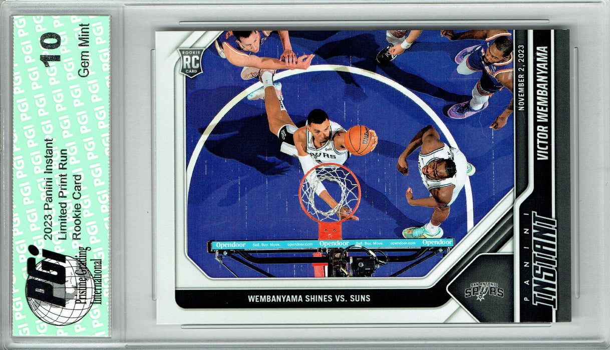 Victor Wembanyama 2023 Panini Instant #36 Only 6309 Made! Rookie Card PGI 10