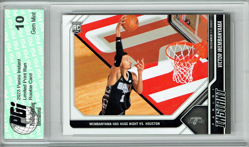 Victor Wembanyama 2023 Panini Instant #156 Spurs 1/2234 Made! Rookie Card PGI 10
