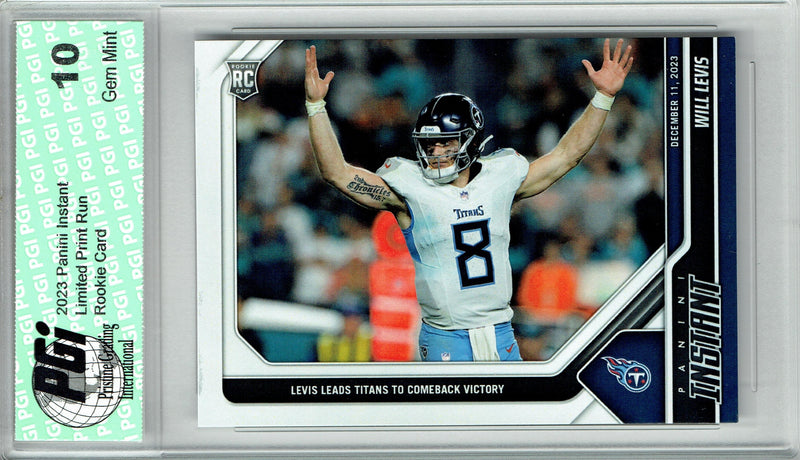 Will Levis 2023 Panini Instant #86 Only 234 Ever Made! Rookie Card PGI 10
