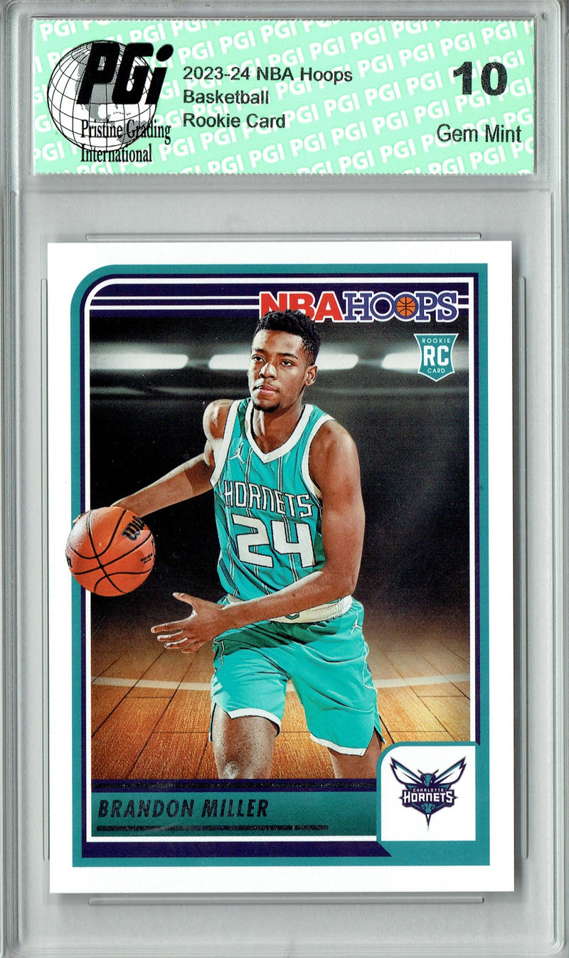 Brandon Miller 2023 NBA Hoops #272 Charlotte Hornets Rookie Card PGI 10