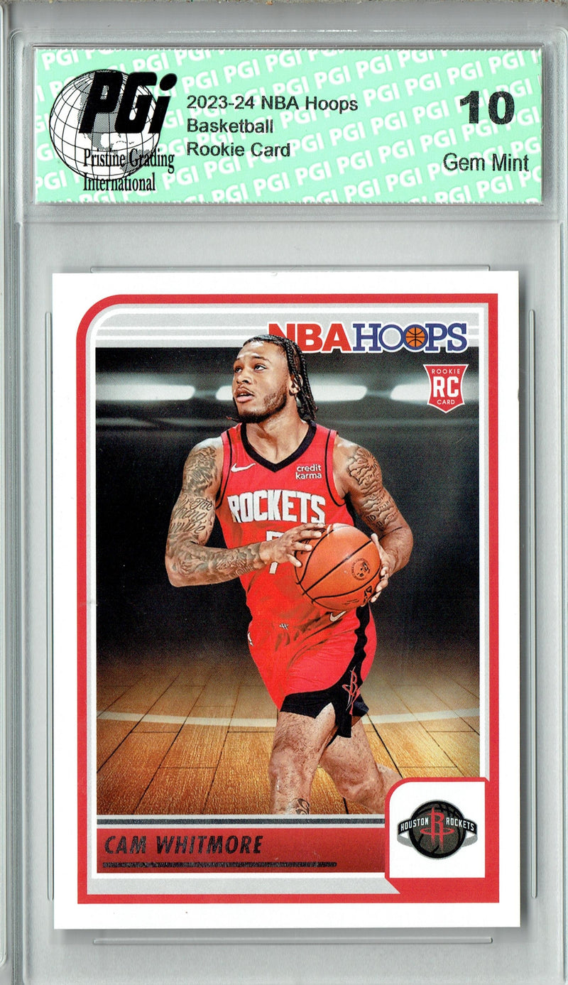 Cam Whitmore 2023 Hoops #265 NBA Houston Rockets Rookie Card PGI 10