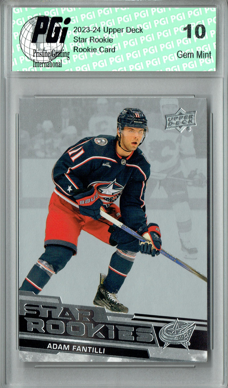 Adam Fantilli 2023-24 Upper Deck #2 Star Rookies Set Rookie Card PGI 10