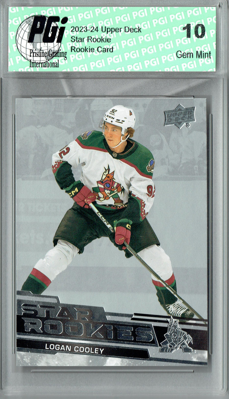 Logan Cooley 2023-24 Upper Deck #3 Star Rookies Set Rookie Card PGI 10