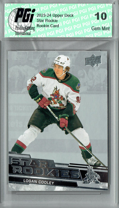 Logan Cooley 2023-24 Upper Deck #3 Star Rookies Set Rookie Card PGI 10