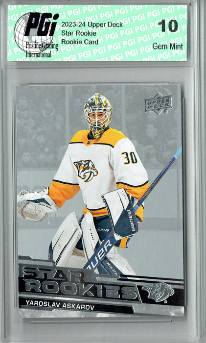 Yaroslav Askarov 2023-24 Upper Deck #10 Star Rookies Set Rookie Card PGI 10