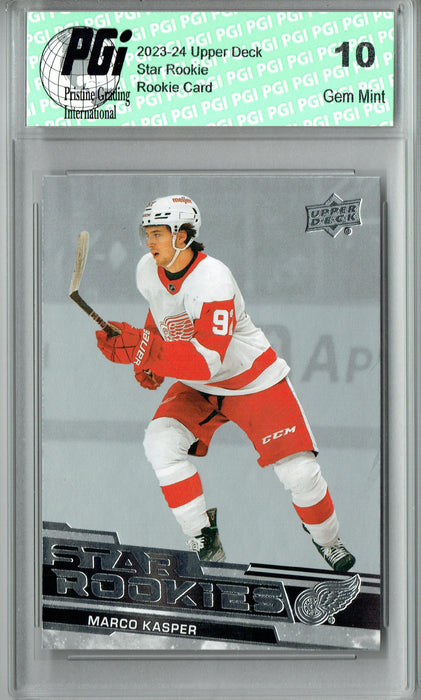 Marco Kasper 2023-24 Upper Deck #24 Star Rookies Set Rookie Card PGI 10