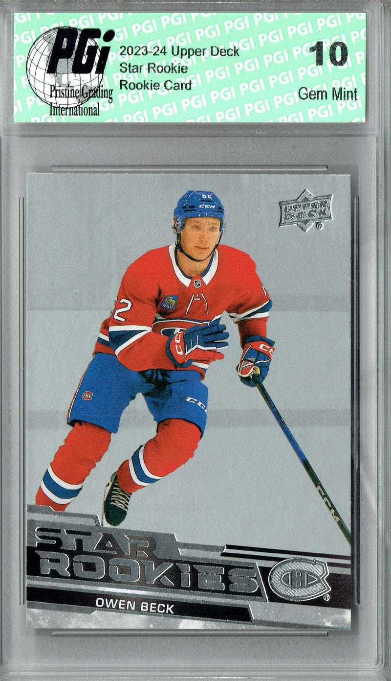 Owen Beck 2023 Upper Deck #9 Star Rookies Set Rookie Card PGI 10