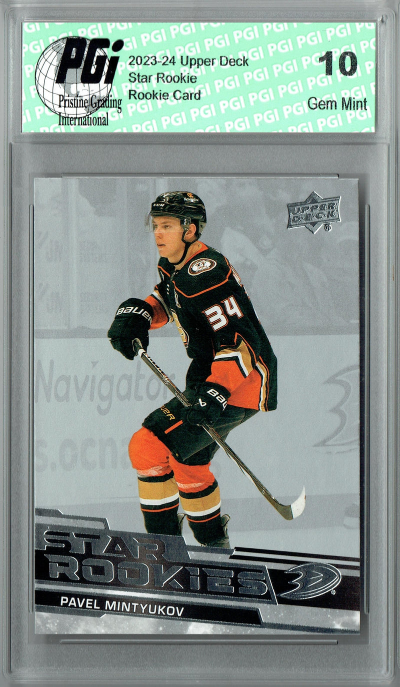 Pavel Mintyukov 2023-24 Upper Deck #21 Star Rookies Set Rookie Card PGI 10