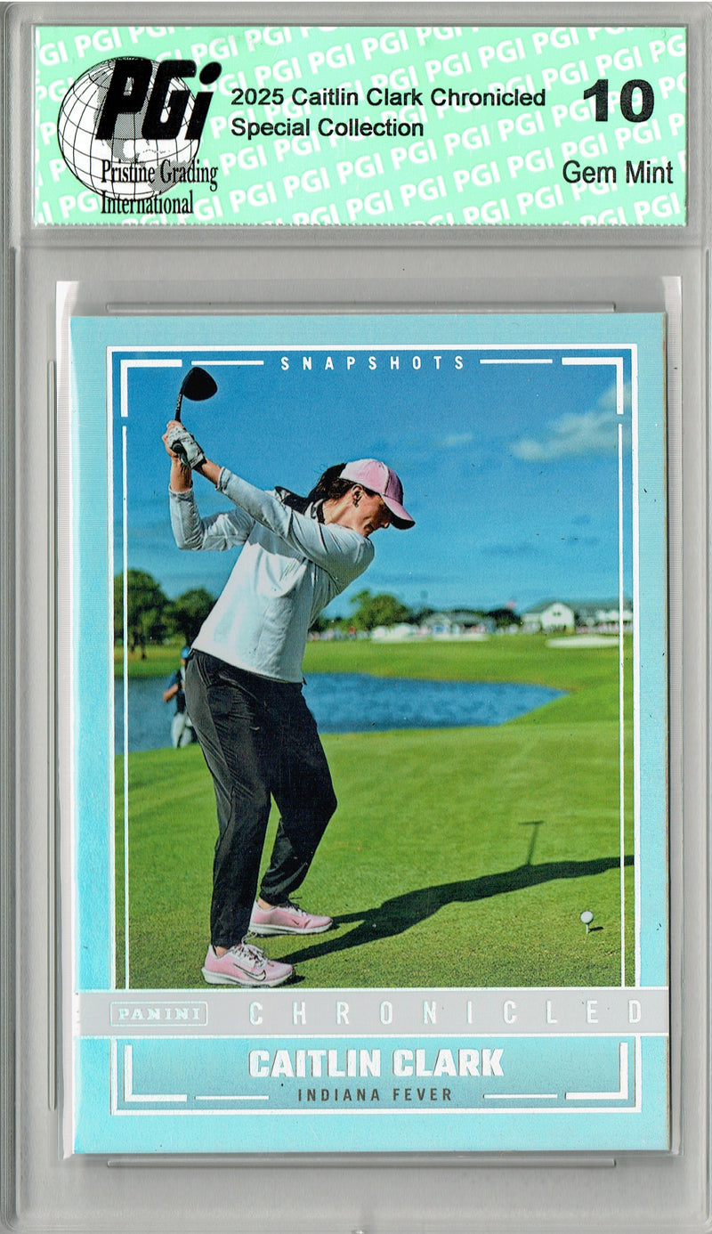 Caitlin Clark 2025 Chronicled #95 Silver Holo Foil Rare Trading Card PGI 10