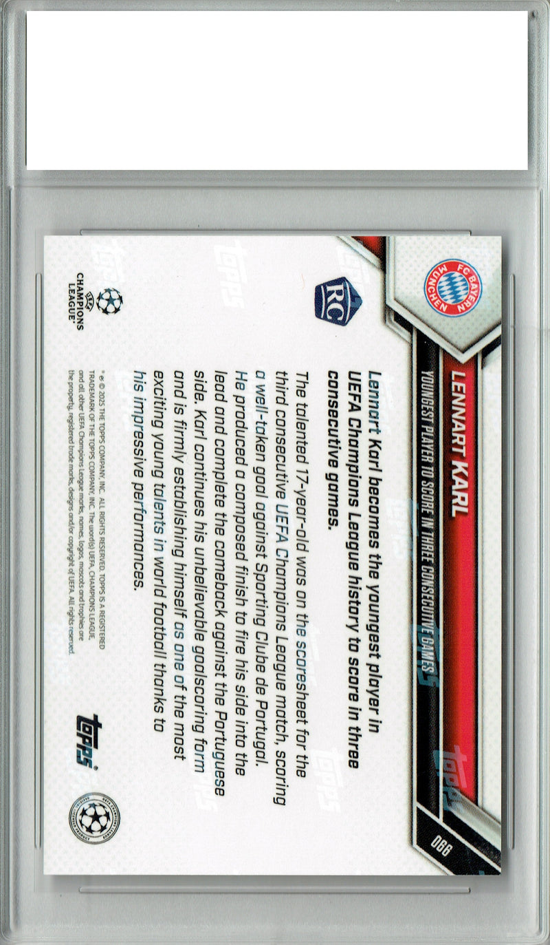 PGI 10 Lennart Karl 2025 Now #66 Youngest to Score Rookie Card