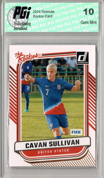 Cavan Sullivan 2024 Donruss #7 The Rookies SP Rookie Card PGI 10