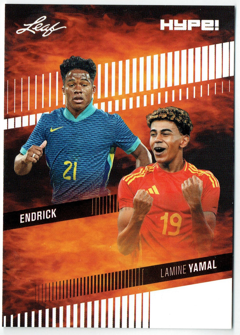 Mint Lamine Yamal/Endrick 2024 Leaf HYPE! #LH-173 Only 5000 Made Rookie Card Spain/Brazil