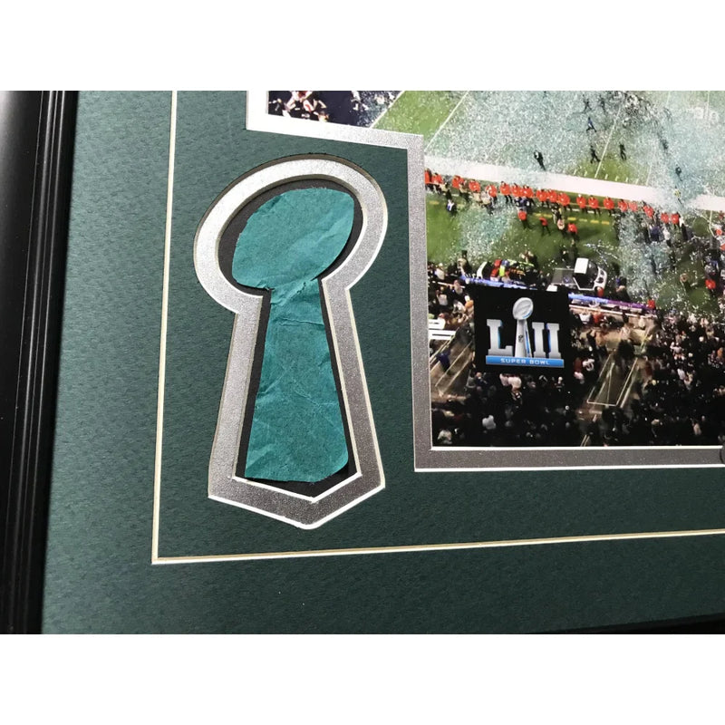 Philadelphia Eagles Super Bowl Champions Authentic Confetti Framed 16x20 Collage