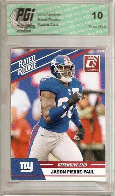 Jason Pierre-Paul 2010 Donruss Rated Rookie Card PGI 10