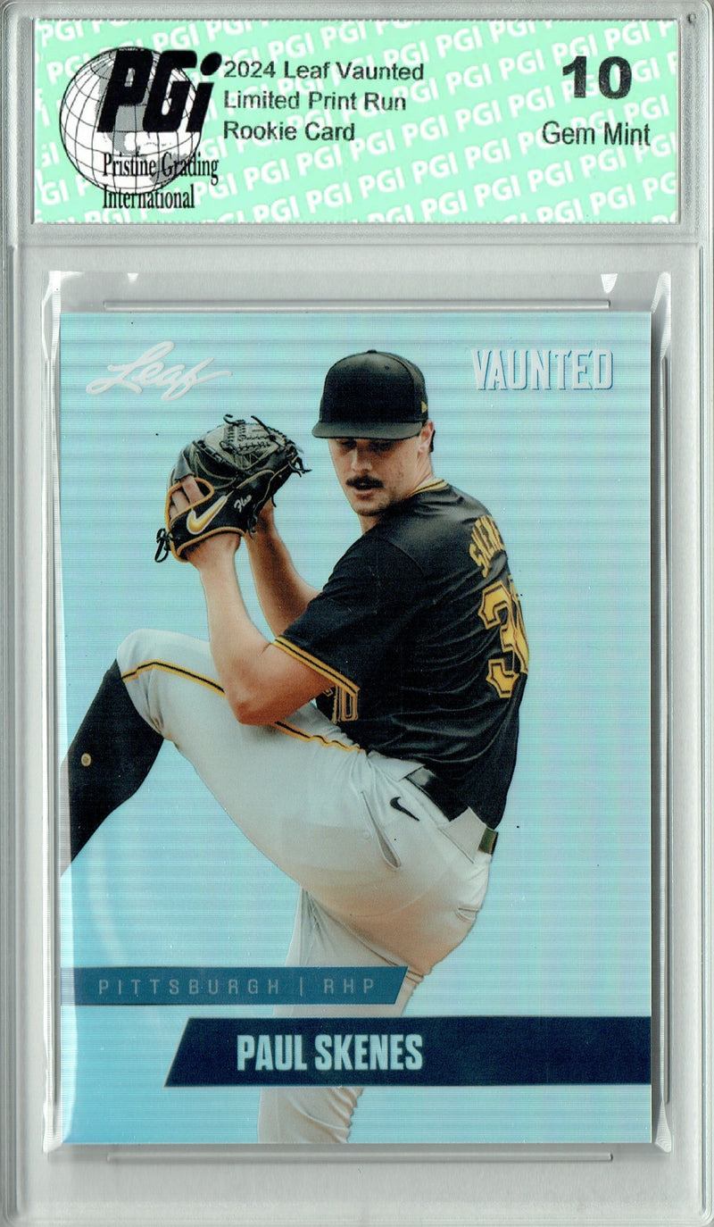 Paul Skenes 2024 Leaf Vaunted Metal #VM-13 Silver 25 Made Rookie Card PGI 10