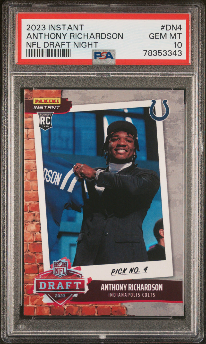 PSA 10 GEM-MT Anthony Richardson 2023 Panini Instant #DN4 Rookie Card