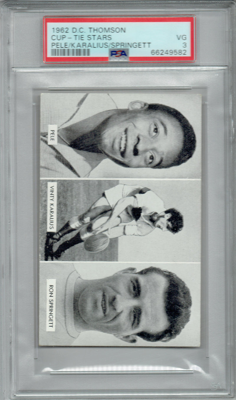 PSA 3 Pele 1962 The Victor Cup Tie Stars of All Nations Rare Trading Card Brazil