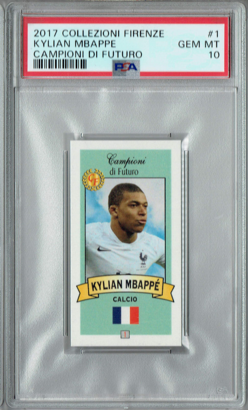 PSA 10 GEM-MT Kylian Mbappe 2017 Campioni Di Futuro #1 Rookie Card Blue Sky