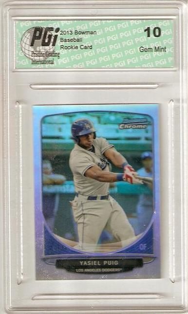 Yasiel Puig 2013 Bowman Chrome Mini Refractor #CC-LAD3 PGI 10