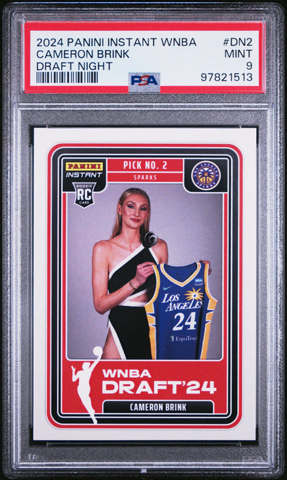 PSA 9 Cameron Brink 2024 Panini Instant #DN2 WNBA Draft Night Rookie Card