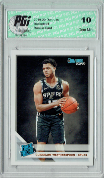 Quinndary Weatherspoon 2019 Donruss Basketball #243 Gem Mt Rookie Card PGI 10