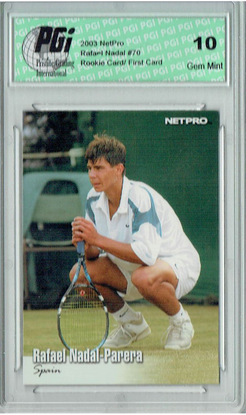 Rafael Nadal 2003 NetPro #70 1st Card Ever Rookie Card PGI 10