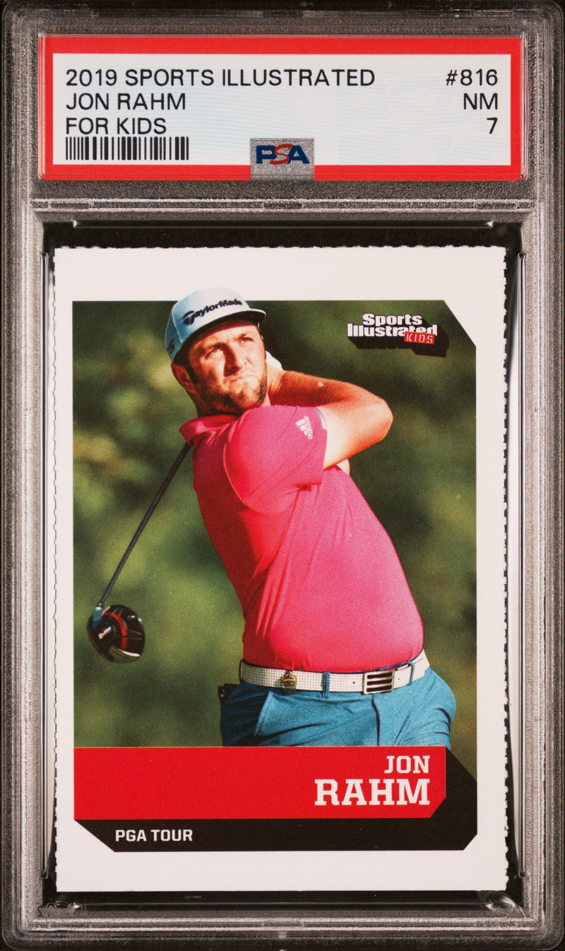 PSA 7 NM Jon Rahm 2019 S.I. For Kids #816 Rookie Card