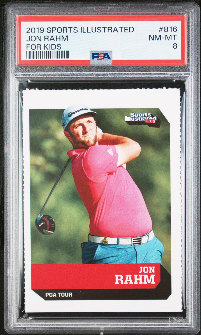 PSA 8 NM-MT Jon Rahm 2019 S.I. For Kids #816 Rookie Card